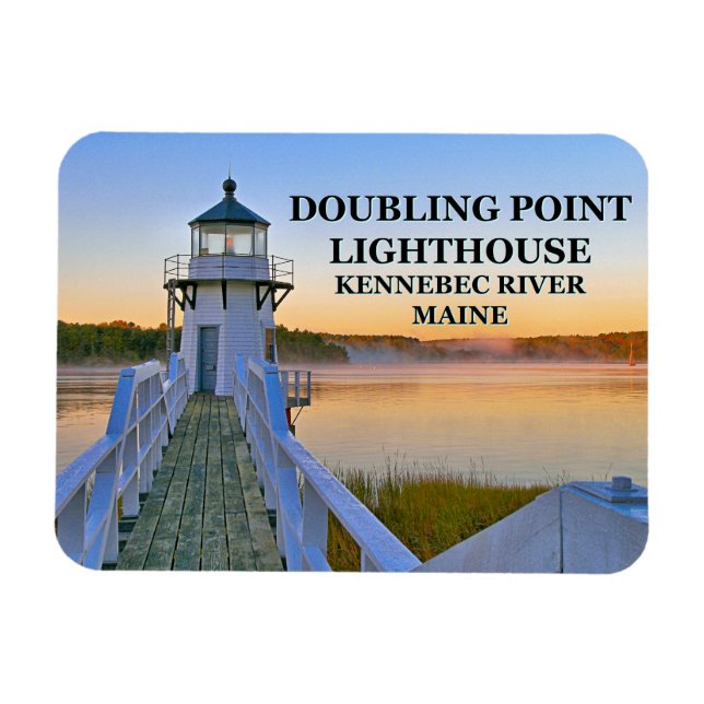 Doubling Point Lighthouse, Arrowsic Island, Maine Magnet (Horizontal)
