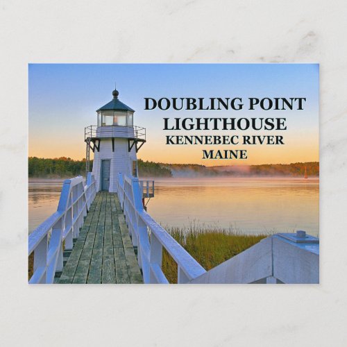 Doubling Point Lighthouse Maine Postcard