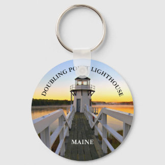 Doubling Point Lighthouse, Maine Round Keyring