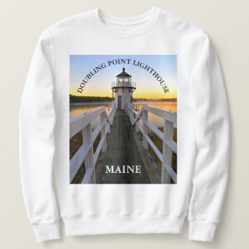 Doubling Point Lighthouse  Maine Sweatshirt by LighthouseGuy at Zazzle