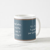 "Doubling Time" Message & Equation on Blackboard Coffee Mug (Front Right)