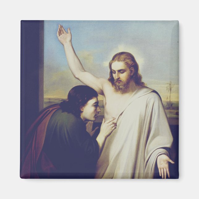 Doubting Saint Thomas by Silvestro Lega Magnet (Front)