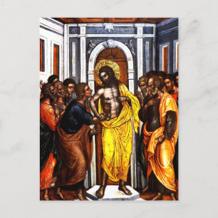Doubting Thomas by Emmanuel Tzanes Postcard