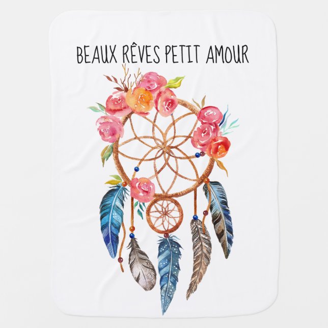 Doudou beautiful dreams small love baby blanket (Front)