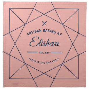 Dough Cover. Clean Lines-CORAL Cloth Napkin