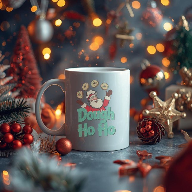 Dough Ho Ho – Funny Christmas Donut Pun  Coffee Mug (Creator Uploaded)