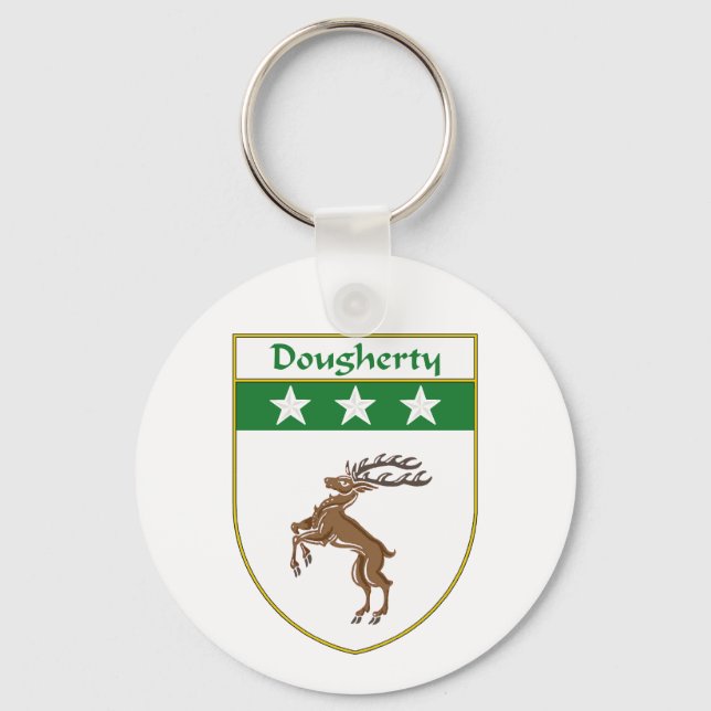 Dougherty Coat of Arms/Family Crest Keychain (Front)
