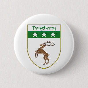 Dougherty Coat of Arms/Family Crest Pinback Button