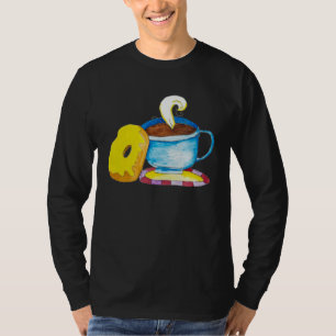 Doughnut and a Coffee Hand Drawn T-Shirt