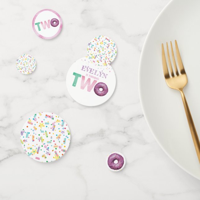 Doughnut Birthday Personalized Confetti (Group)