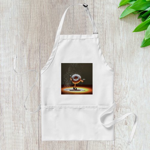 Doughnut Dancing On Stage Adult Apron