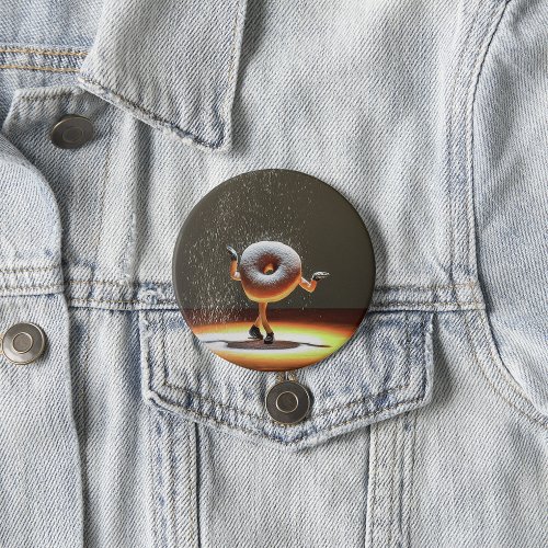 Doughnut Dancing On Stage Button