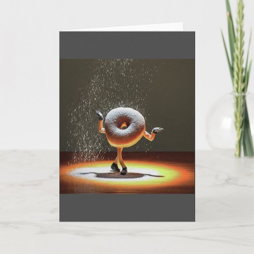 Doughnut Dancing On Stage Card