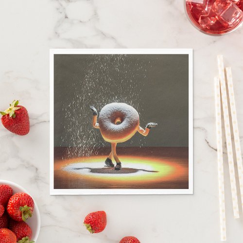 Doughnut Dancing On Stage Napkins