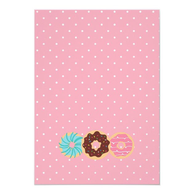 Doughnut Donut Birthday Party Invitation Pink Girl