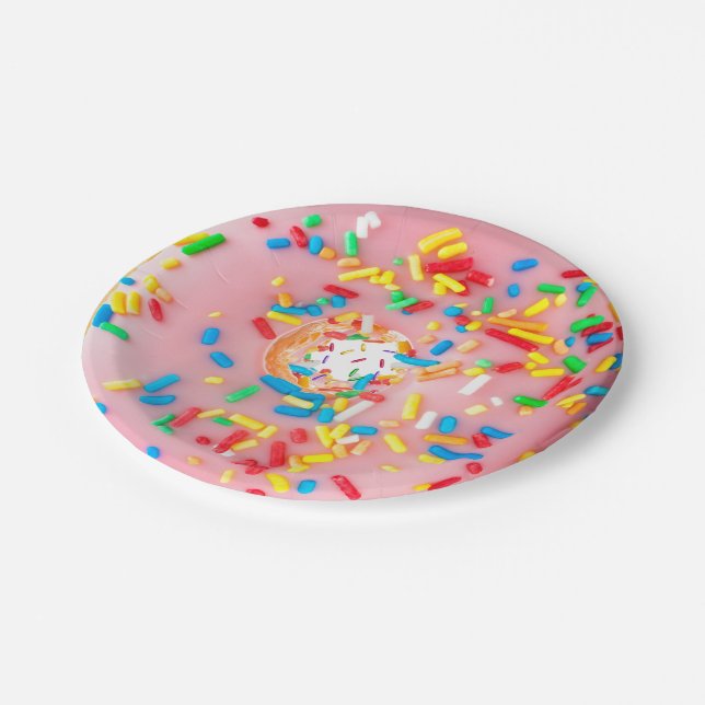 Doughnut Donut Paper Plate (Angled)