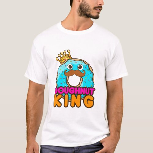 Doughnut King Donut Lover Men Boys T_Shirt