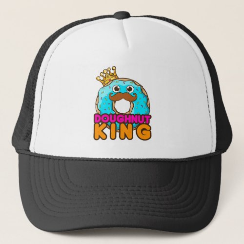 Doughnut King Donut Lover Men Boys Trucker Hat