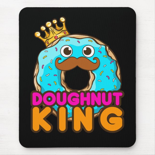 Doughnut King Donut Lover Men Mouse Pad (Front)