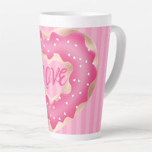 Doughnut Lover Pink Latte Mug