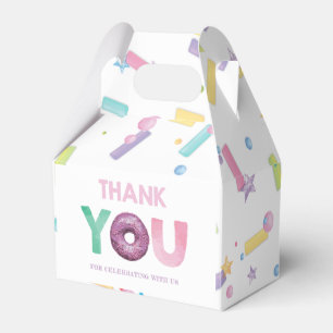 Doughnut Party personalized Thank you Favor Boxes