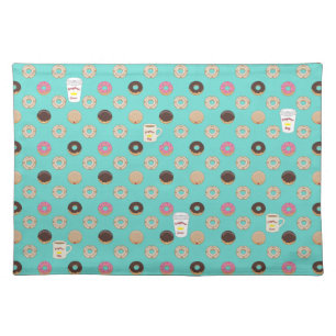 Doughnut Royalty Diner Style Cloth Placemat