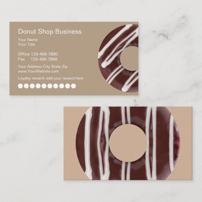 Doughnut Shop Business Cards | Zazzle