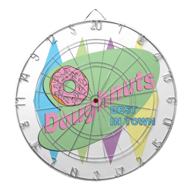 doughnut shop dartboard with darts (Front)
