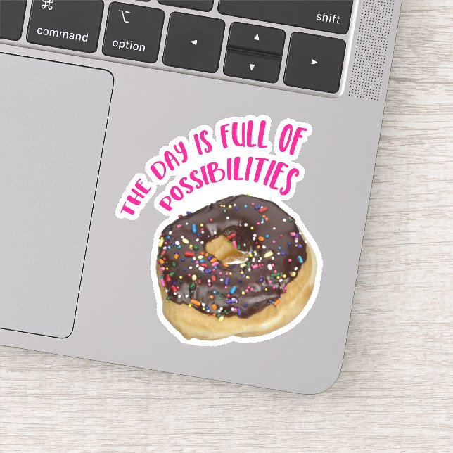 Doughnut with Sprinkles Day Full of Possibilities Sticker (Detail)