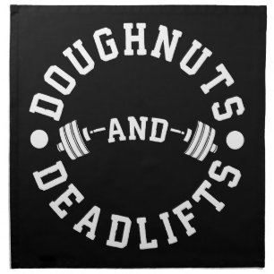 Doughnuts and Deadlifts - Carbs - Funny Workout Napkin