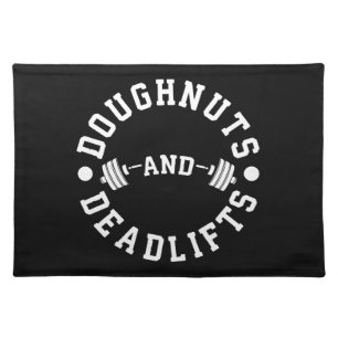 Doughnuts and Deadlifts - Carbs - Funny Workout Placemat