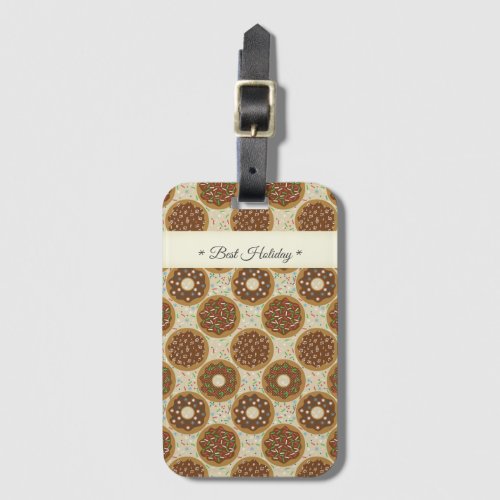 Doughnuts Best Holiday Luggage Tag