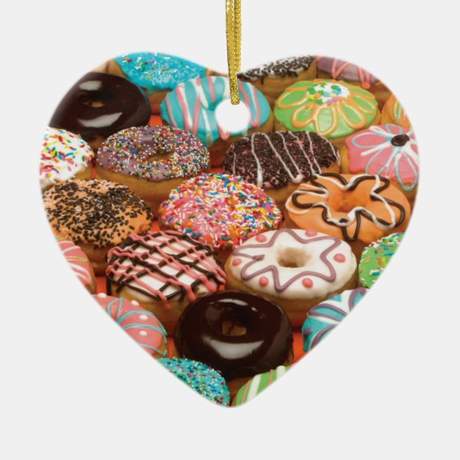 doughnuts ceramic ornament (Front)