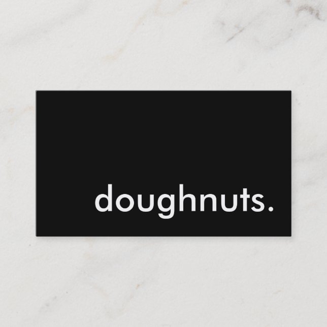doughnuts. (color customizable) business card (Front)