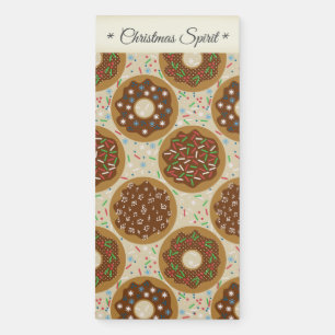 Doughnuts in Christmas Spirit Magnetic Notepad