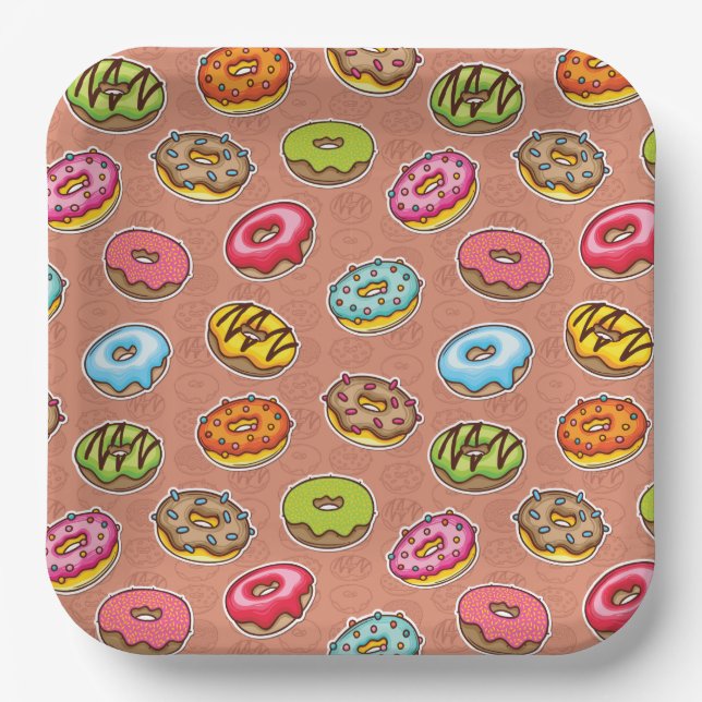 Doughnuts  paper plates (Front)
