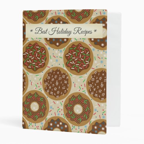 Doughnuts Theme Best Holiday Recipes Mini Binder