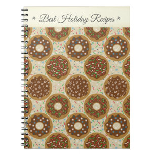 Doughnuts Theme Best Holiday Recipes Notebook