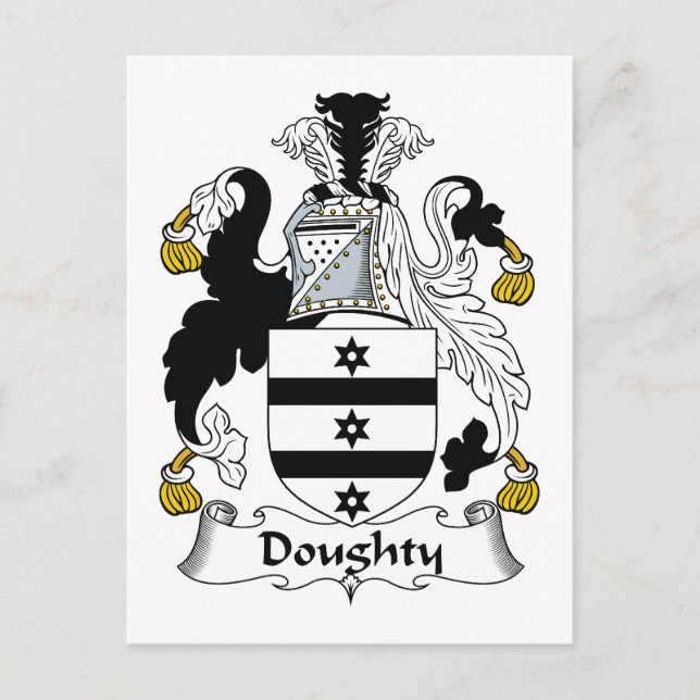 Doughty Family Crest Postcard (Front)