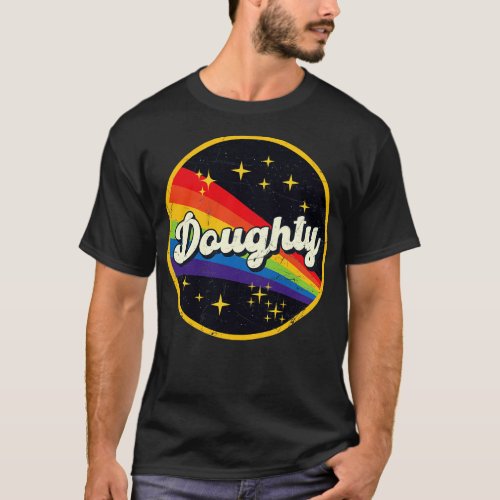Doughty Rainbow In Space Vintage GrungeStyle T_Shirt
