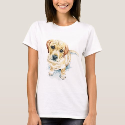 Dougie the golden Labrador Retriever puppy T_Shirt