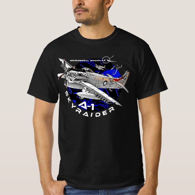 Douglas A-1 Skyraider Attack Aircraft T-Shirt (Front)