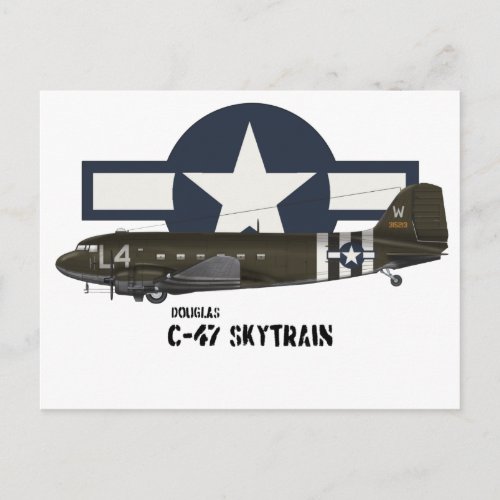Douglas C_47 Skytrain Postcard