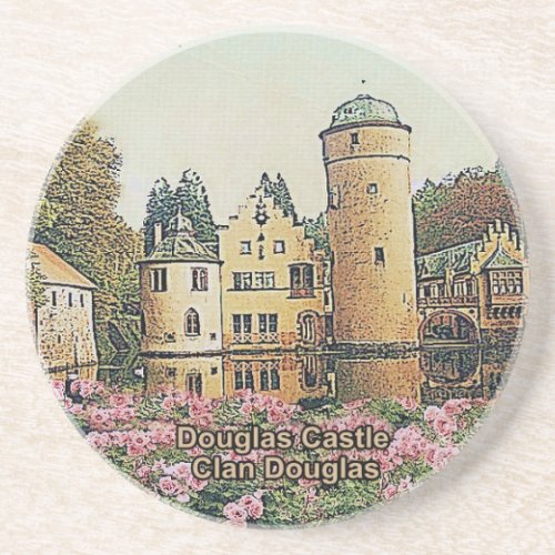 Douglas Castle  Seat Of Clan Douglas Drink Coaster