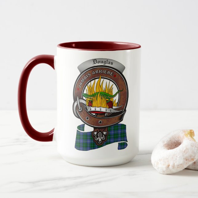 Douglas Clan Badge Combo 15oz Mug (With Donut)