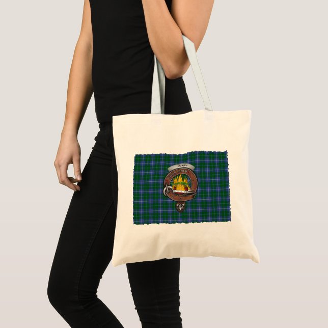 Douglas Clan Badge Tartan Tote Bag (Front (Product))