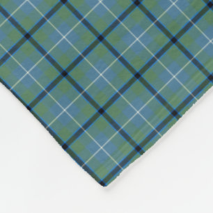 Douglas Clan Light Blue Ancient Tartan Fleece Blanket
