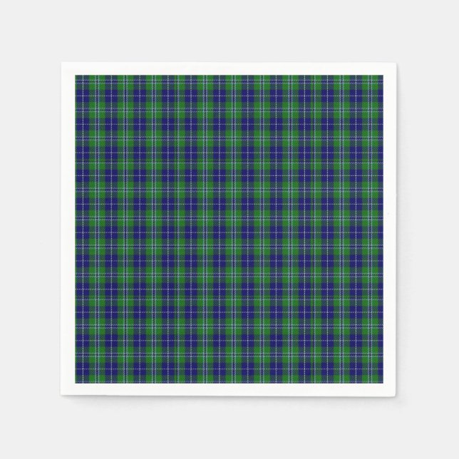 Douglas Clan Tartan Plaid Paper Napkins (Front)