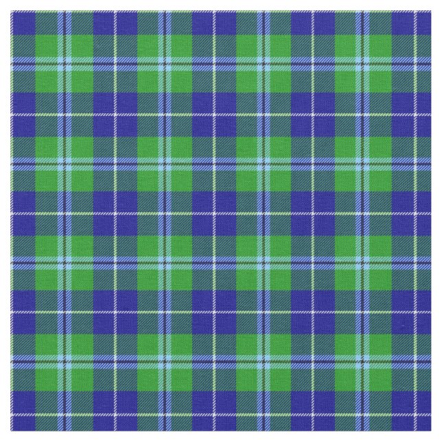 Douglas Clan Tartan Plaid Scottish Pattern Fabric (Close Up)