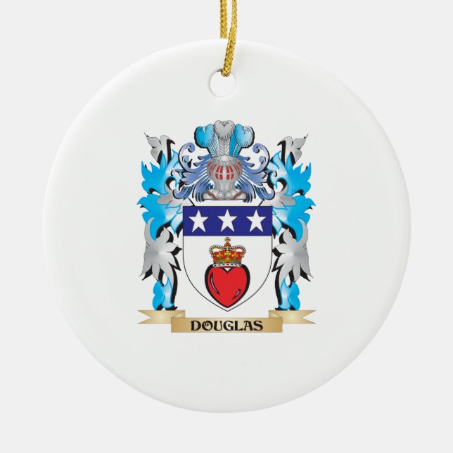 Douglas Coat of Arms - Family Crest Ceramic Ornament (Front)